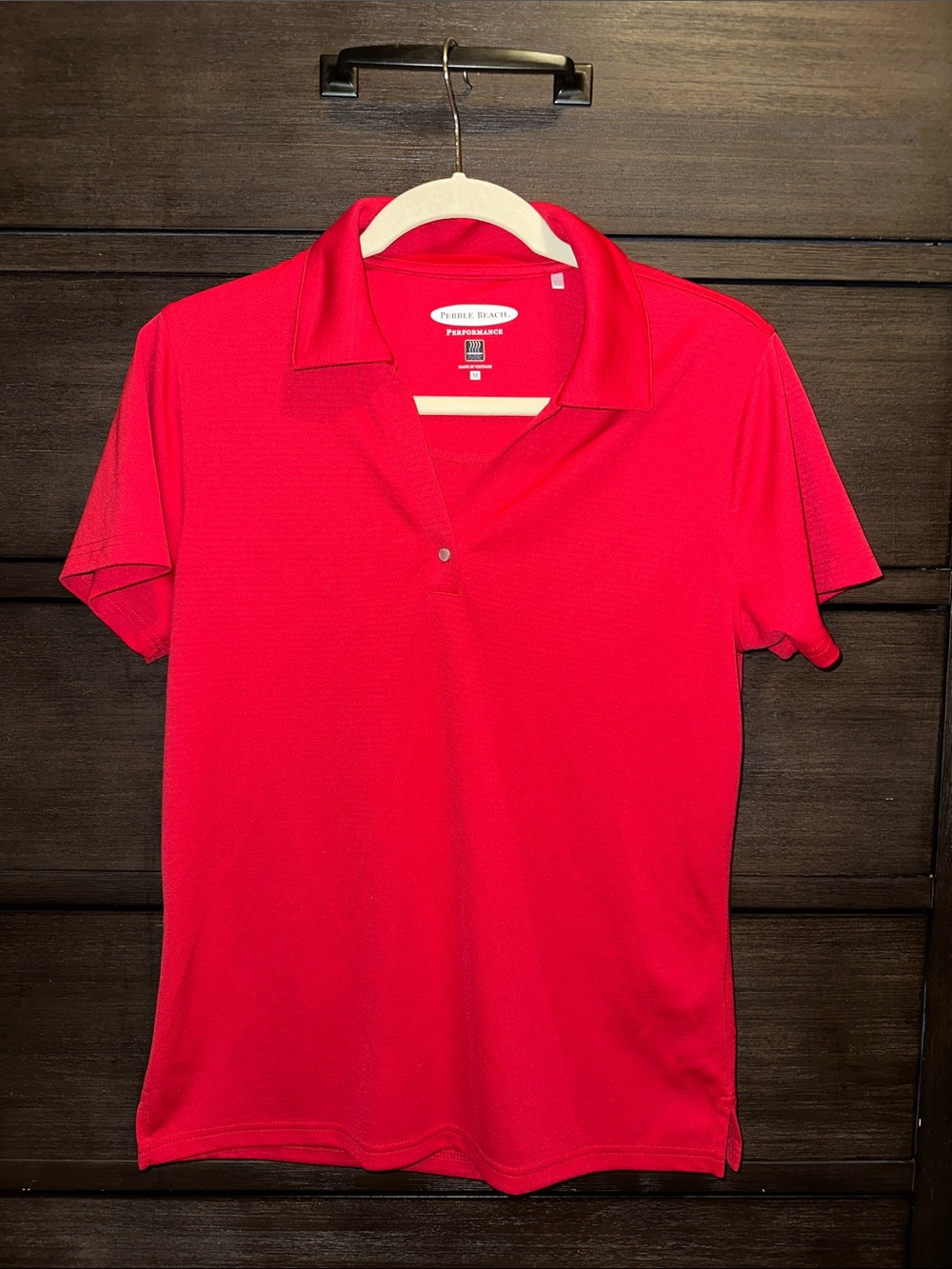 Pebble Beach Women's Red Performance Polo